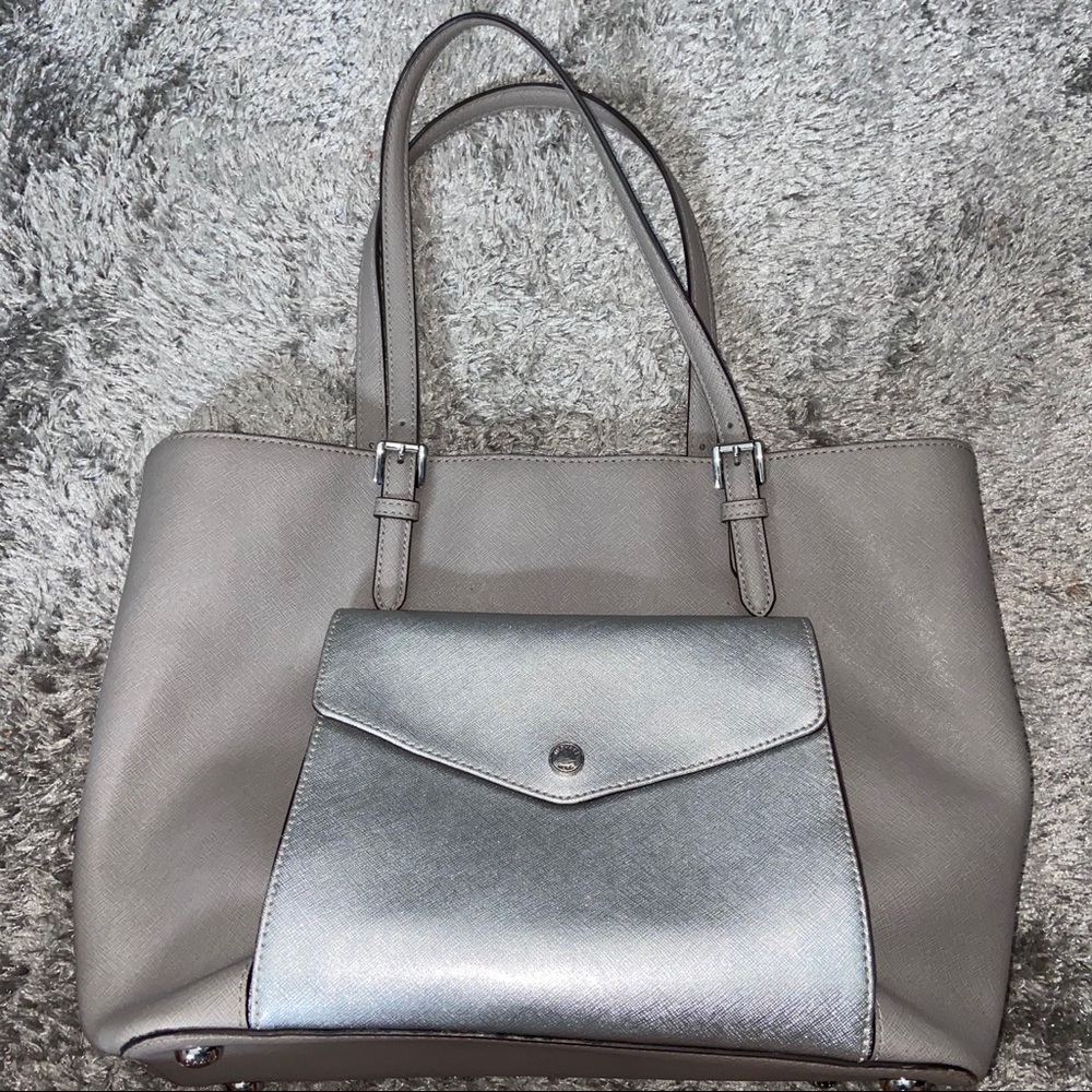 Gray & Silver Michael Kors Purse